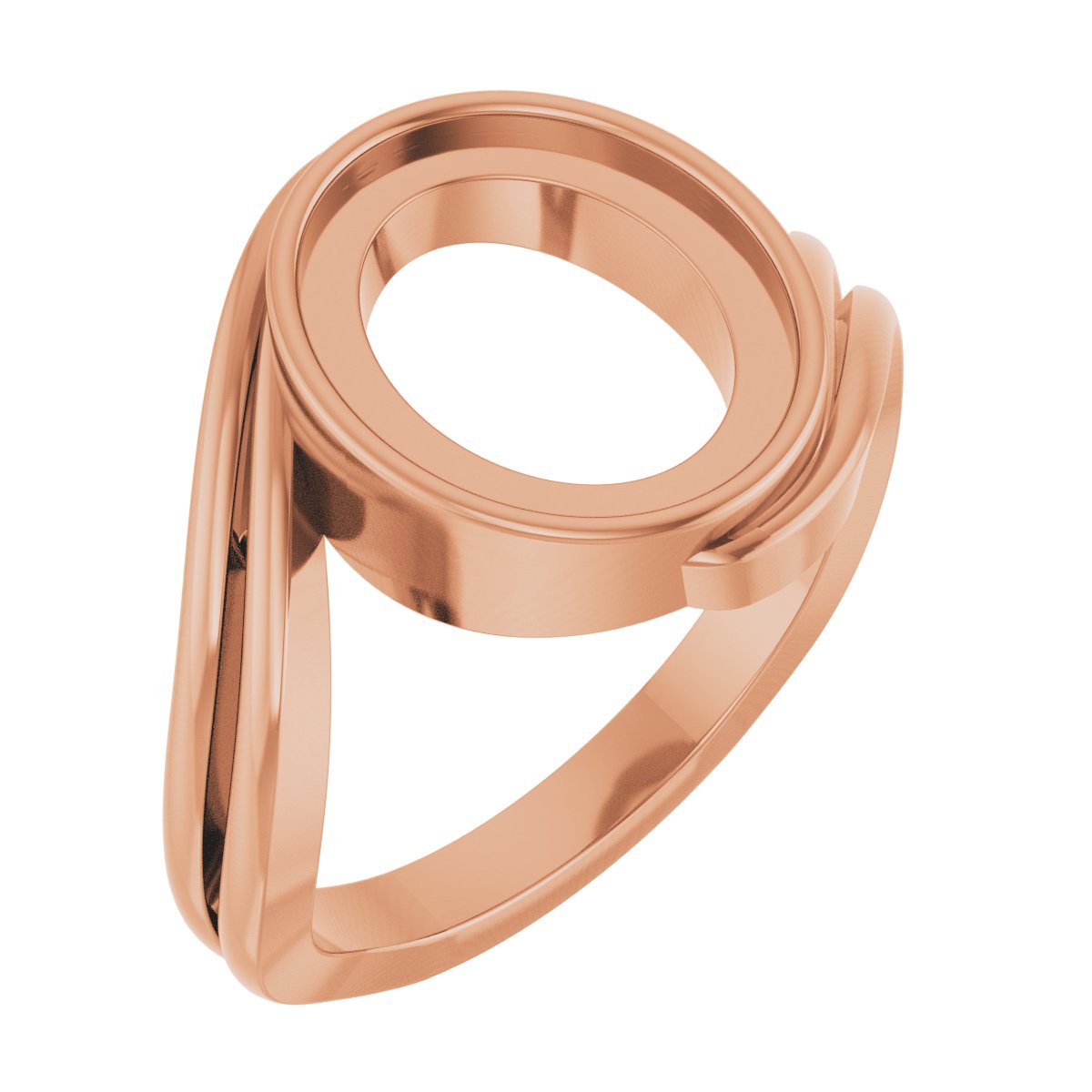 Cabochon Bezel-Set Bypass Ring