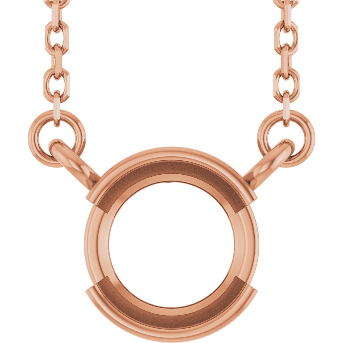 Half-Bezel Solitaire Necklace or Center