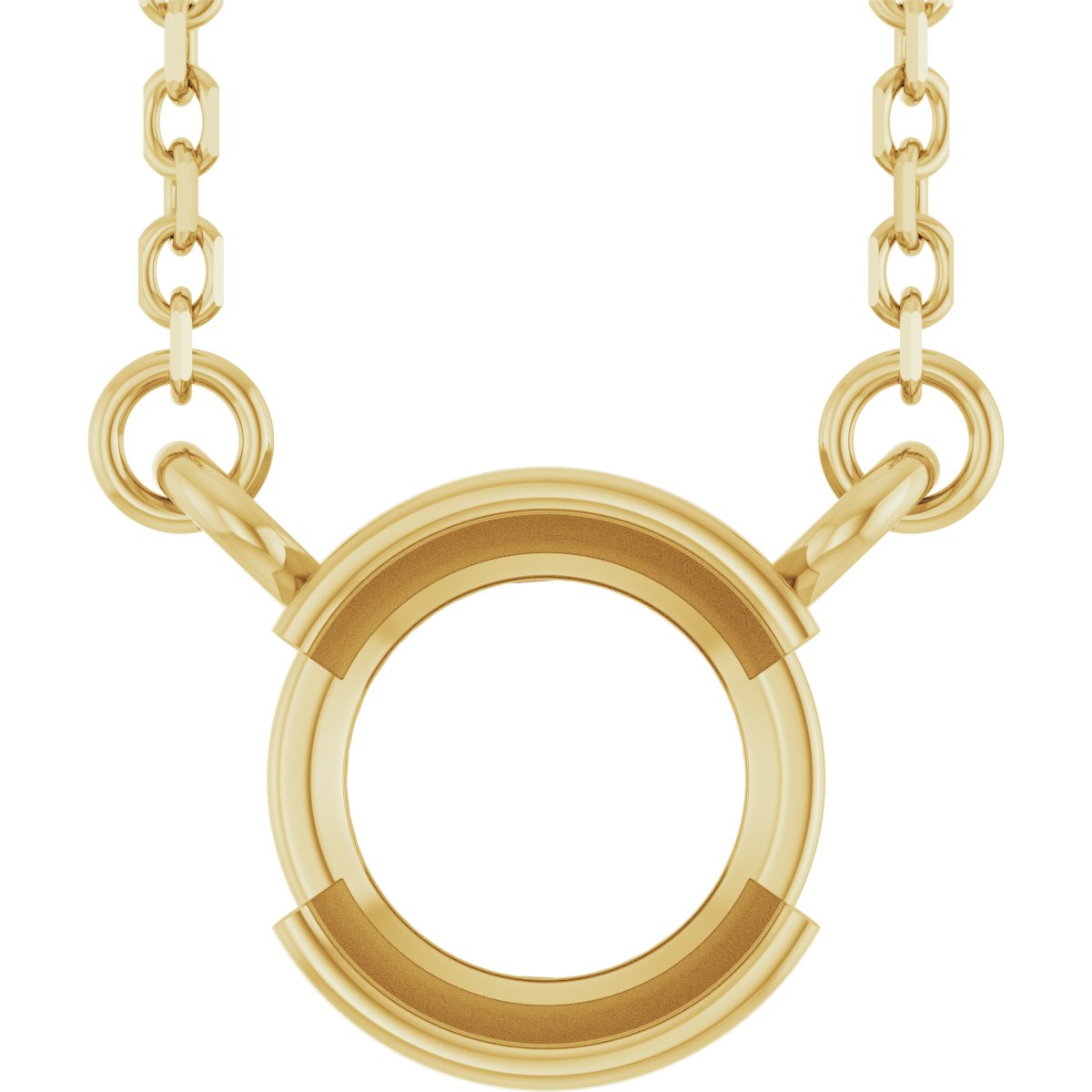 Half-Bezel Solitaire Necklace or Center