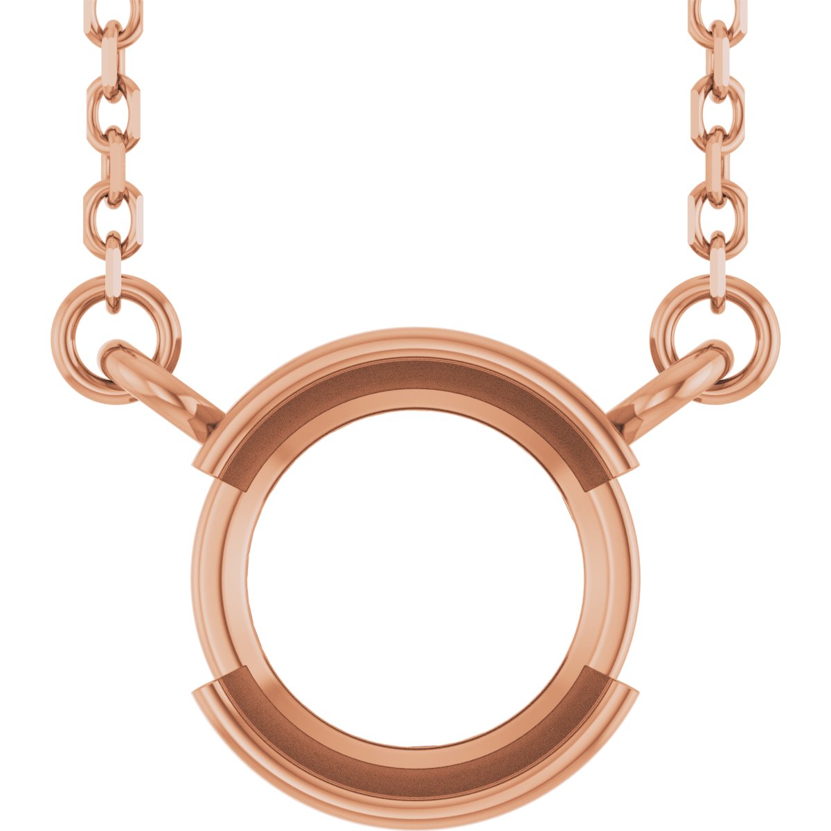 Half-Bezel Solitaire Necklace or Center