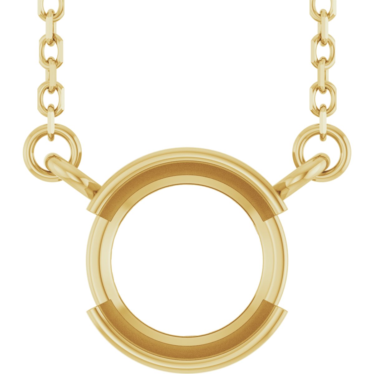 Half-Bezel Solitaire Necklace or Center