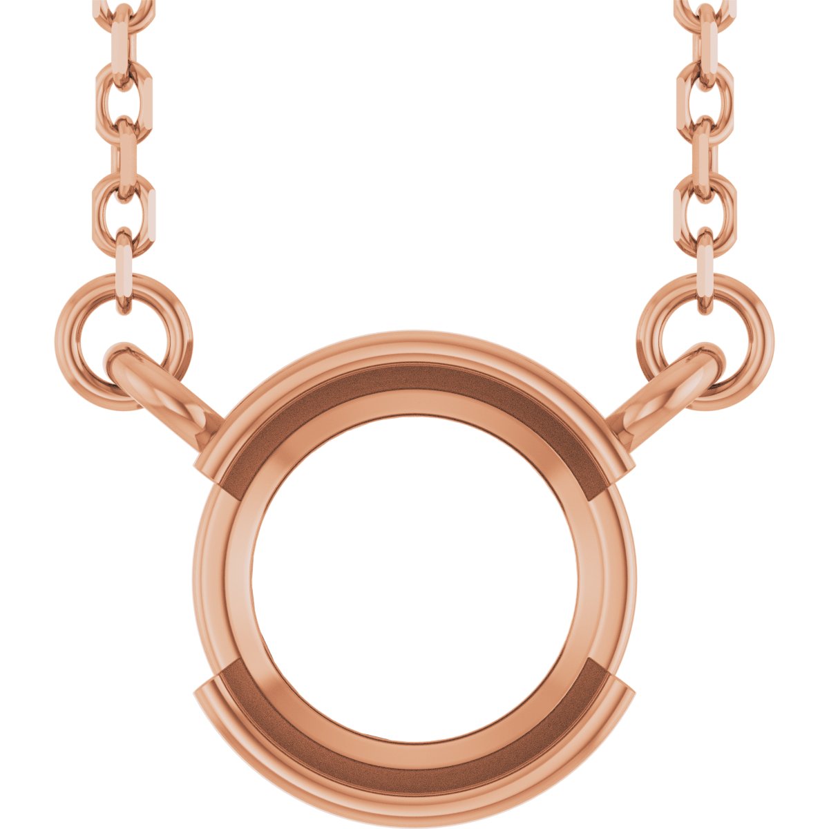 Half-Bezel Solitaire Necklace or Center