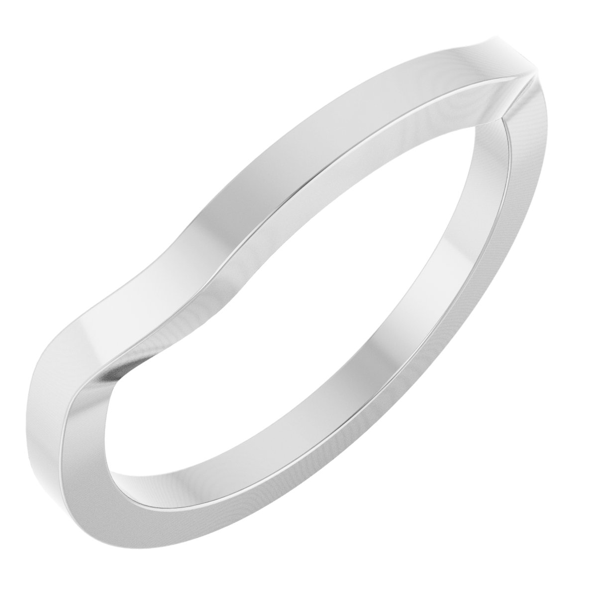 14K White Gold Match Band for 8.2 mm Round
