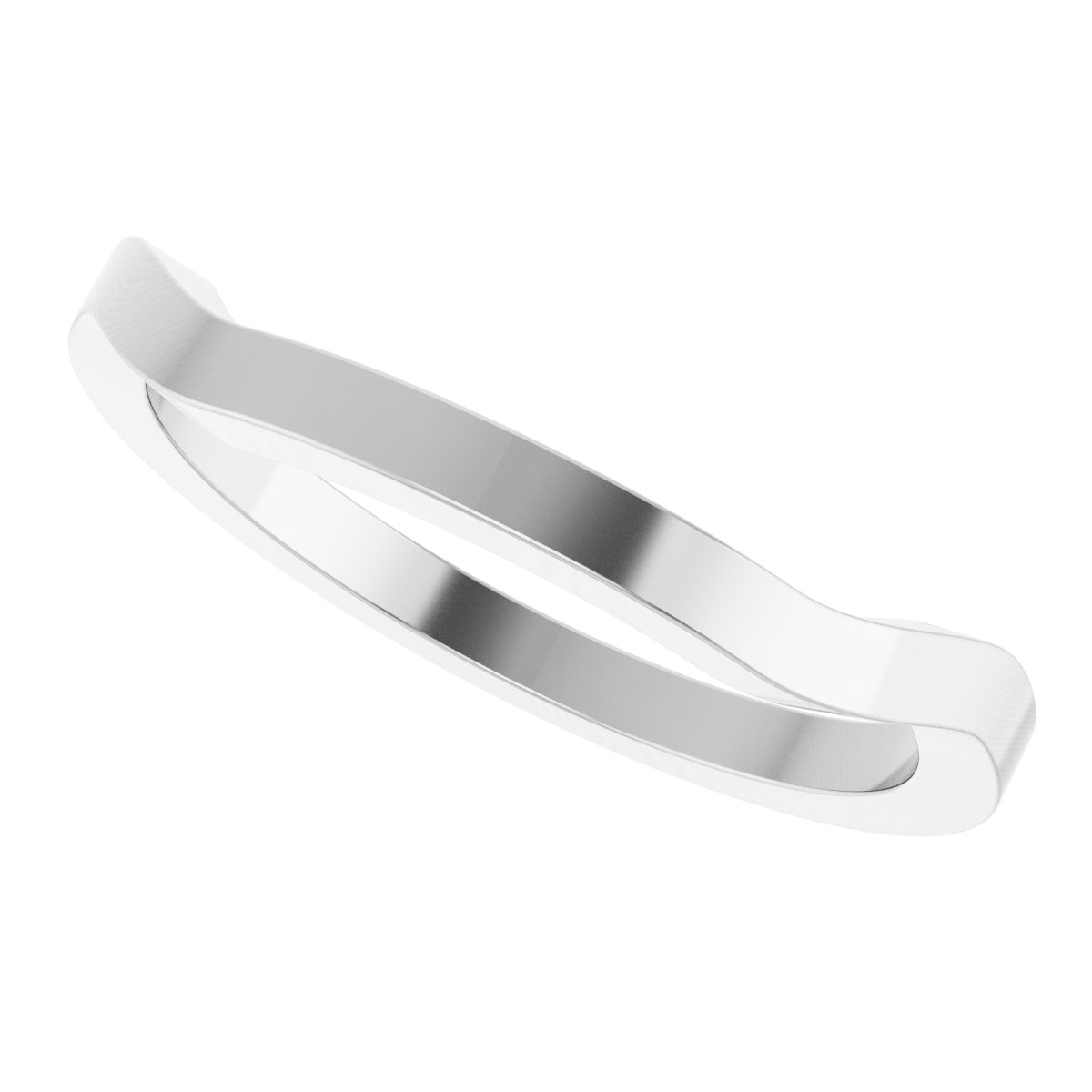 14K White Gold Match Band for 8.2 mm Round