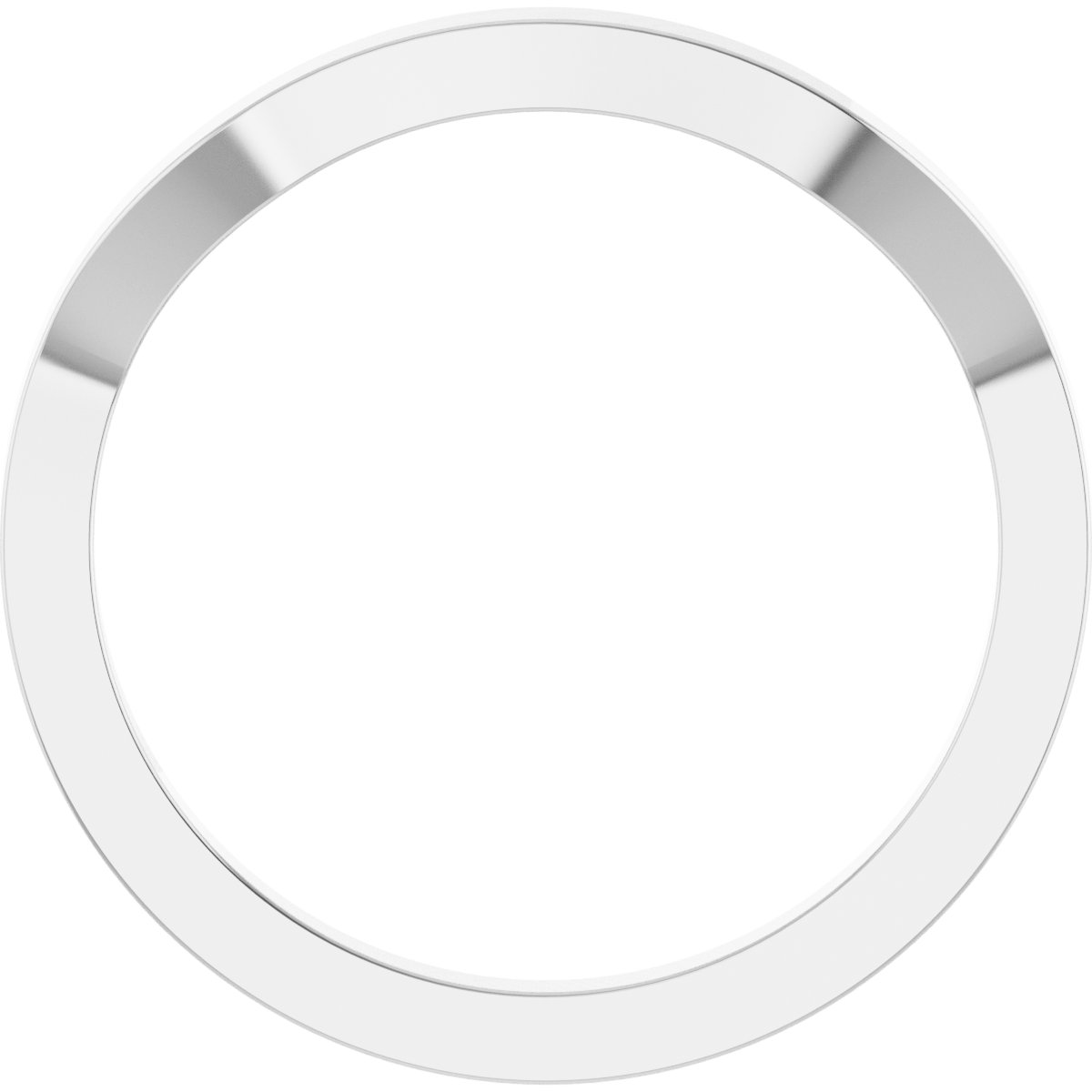 14K White Gold Match Band for 8.2 mm Round