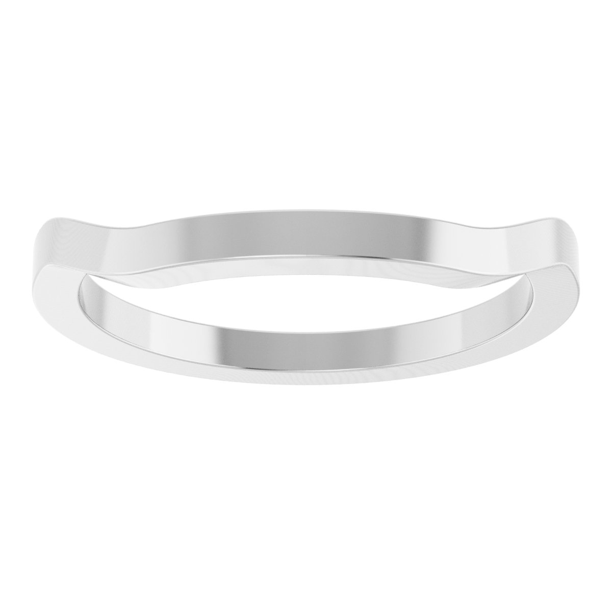 14K White Gold Match Band for 8.2 mm Round