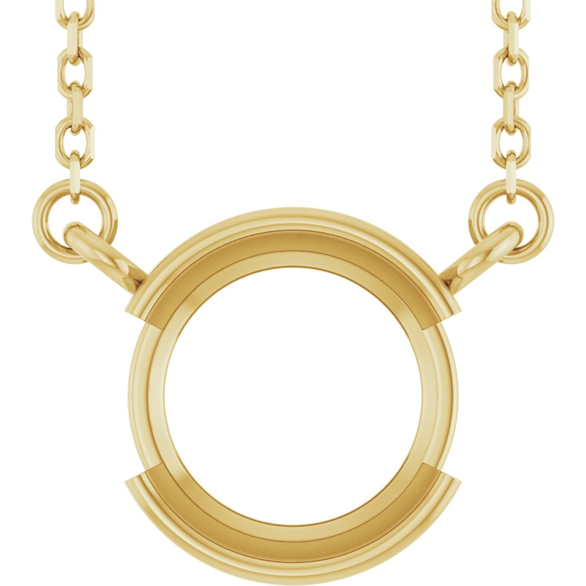Half-Bezel Solitaire Necklace or Center