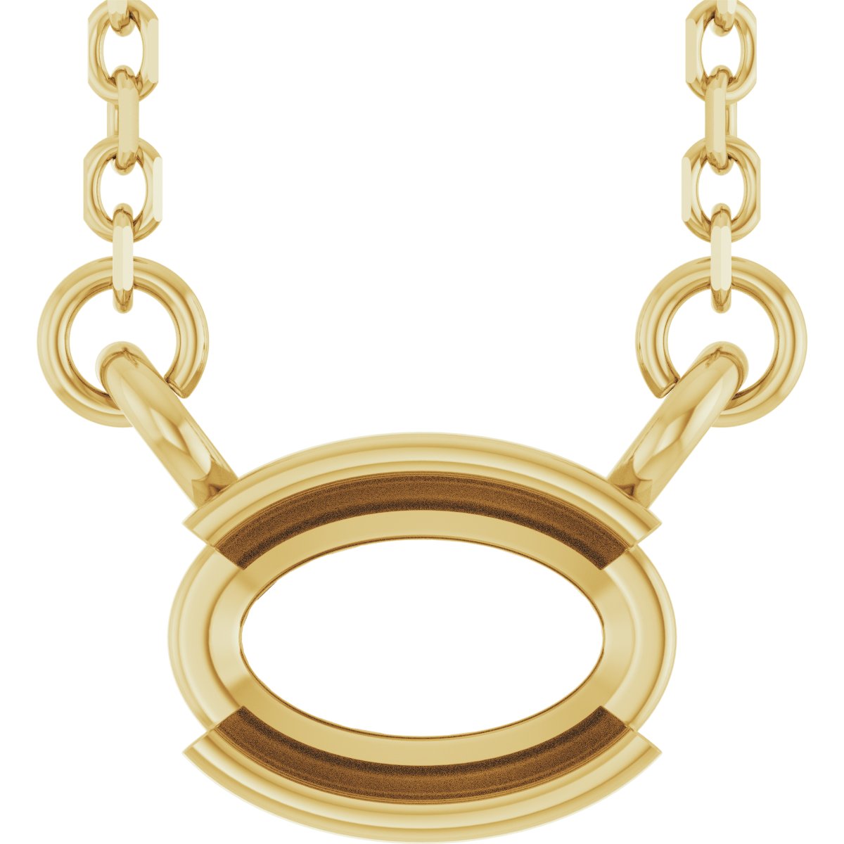 Half-Bezel Solitaire Necklace or Center