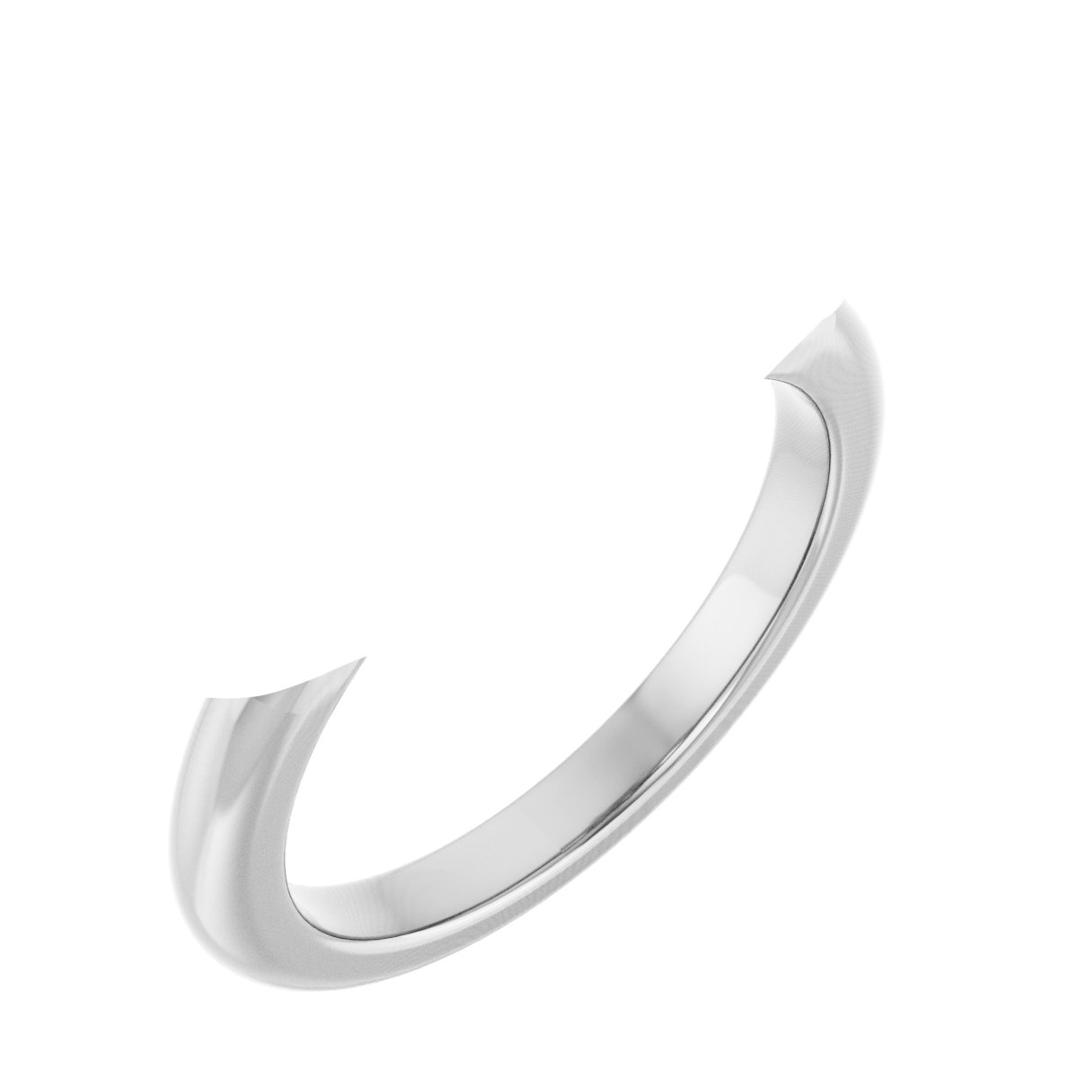 Double Claw-Prong Three-Stone Engagement Ring