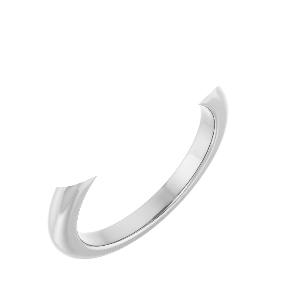 Double Claw-Prong Three-Stone Engagement Ring