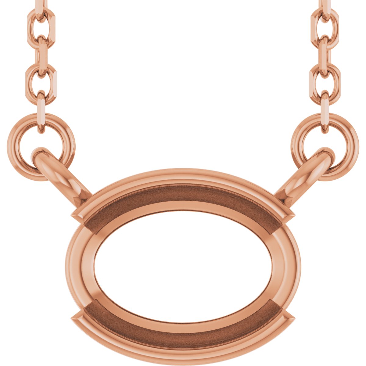 Half-Bezel Solitaire Necklace or Center