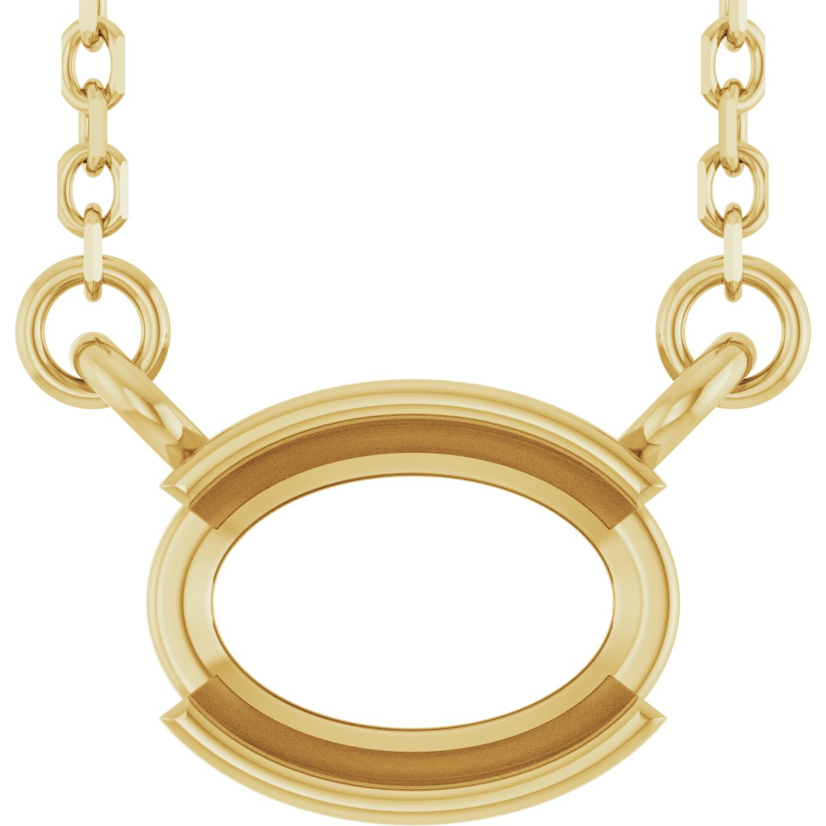 Half-Bezel Solitaire Necklace or Center