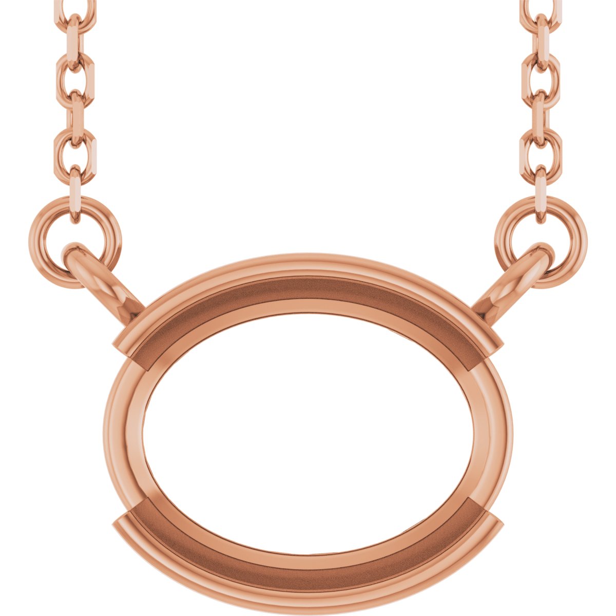 Half-Bezel Solitaire Necklace or Center