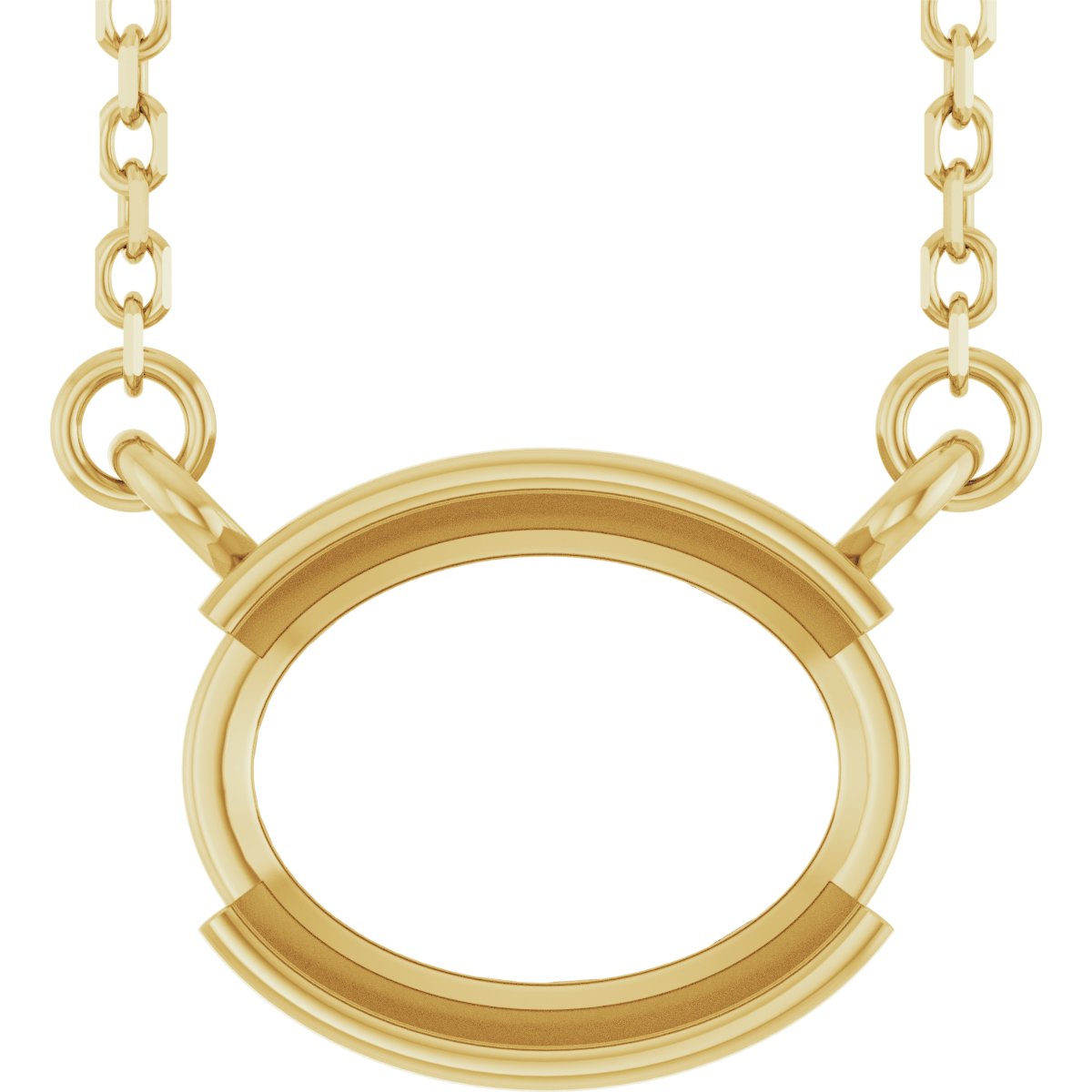 Half-Bezel Solitaire Necklace or Center