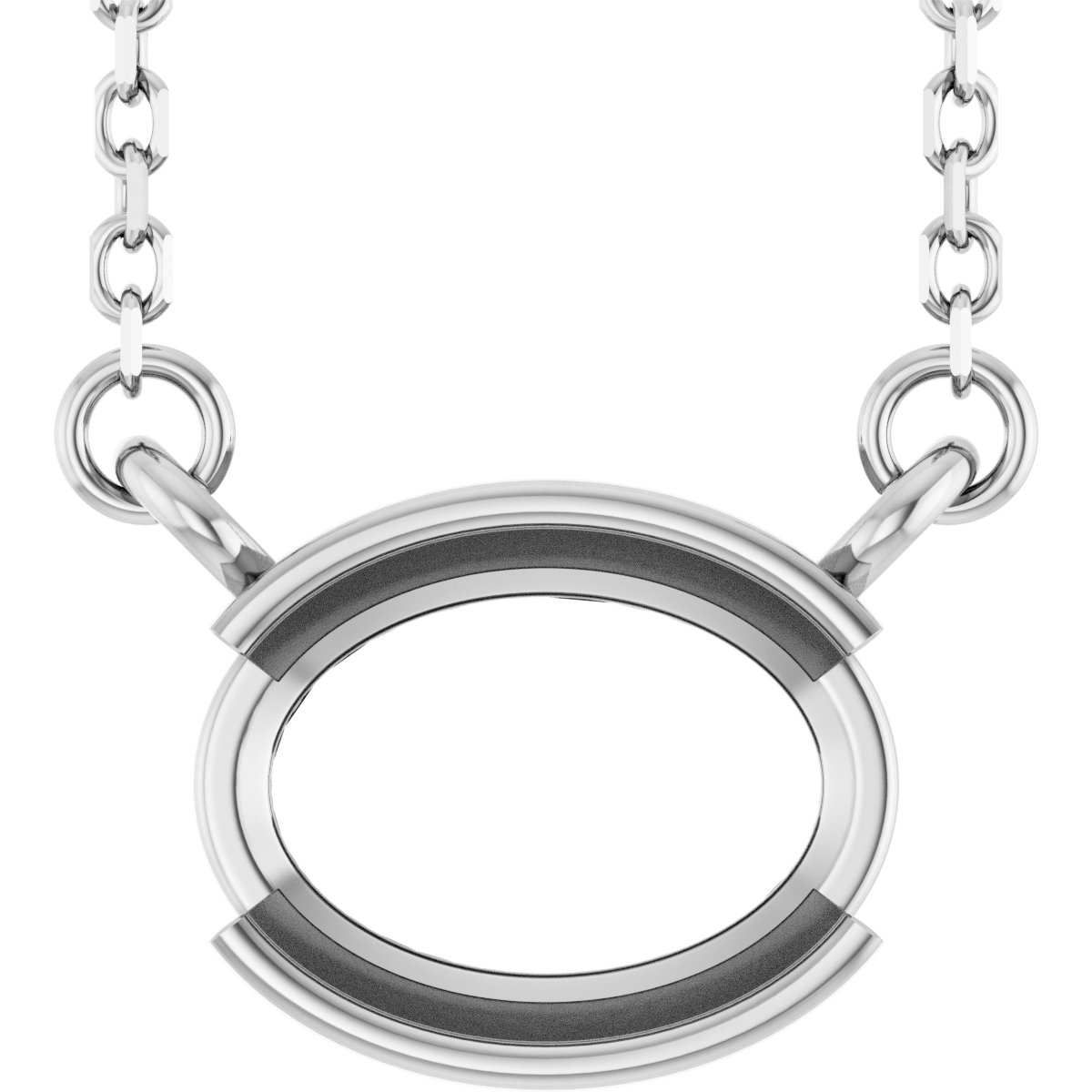 Half-Bezel Solitaire Necklace or Center