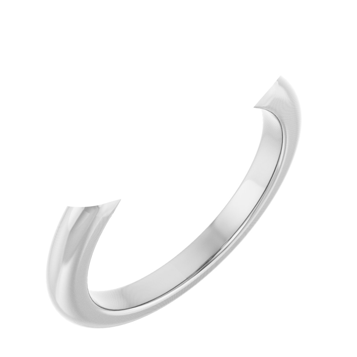 Double Claw-Prong Three-Stone Engagement Ring