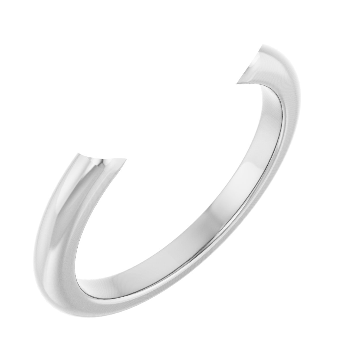 Double Claw-Prong Three-Stone Engagement Ring