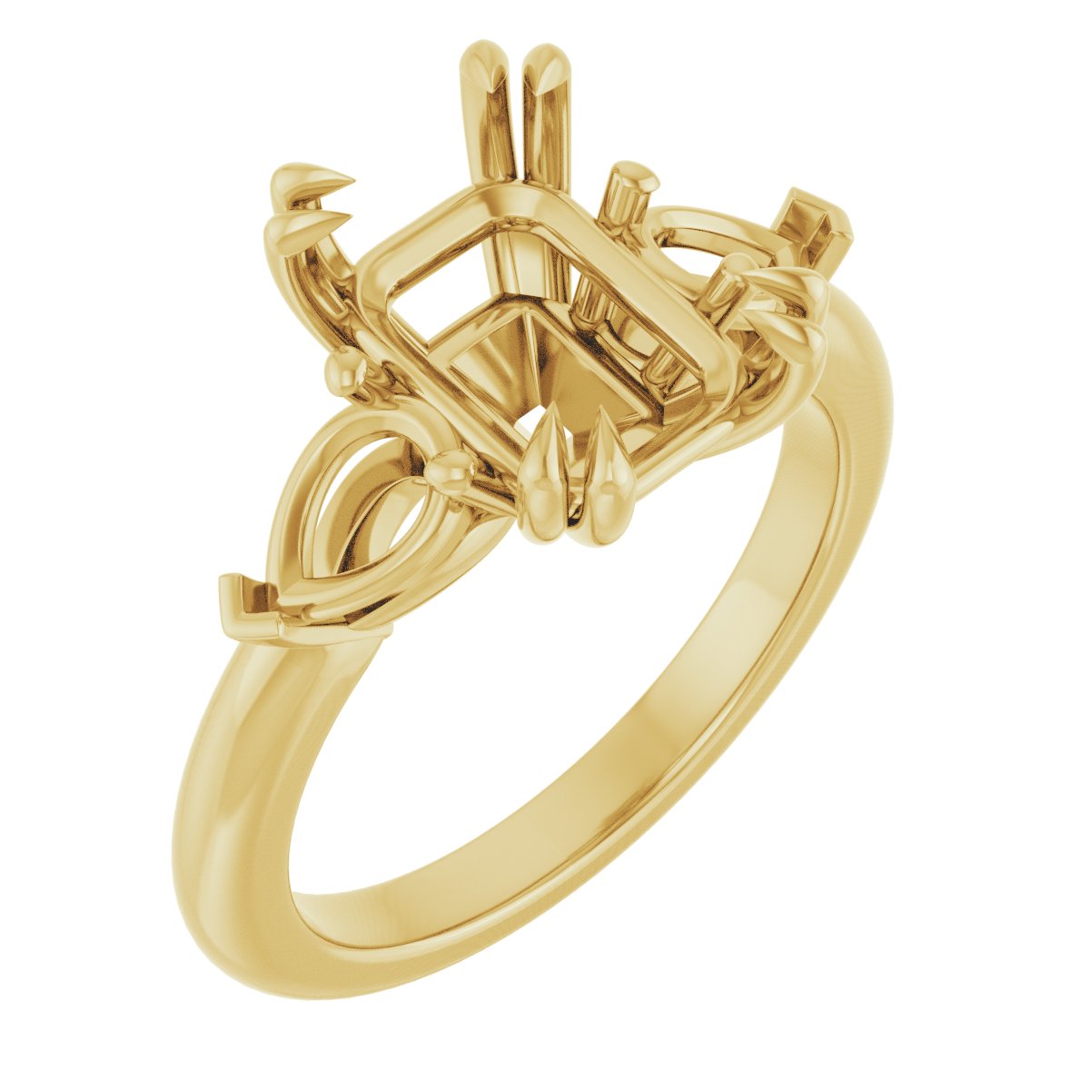Emerald Engagement Ring Mounting