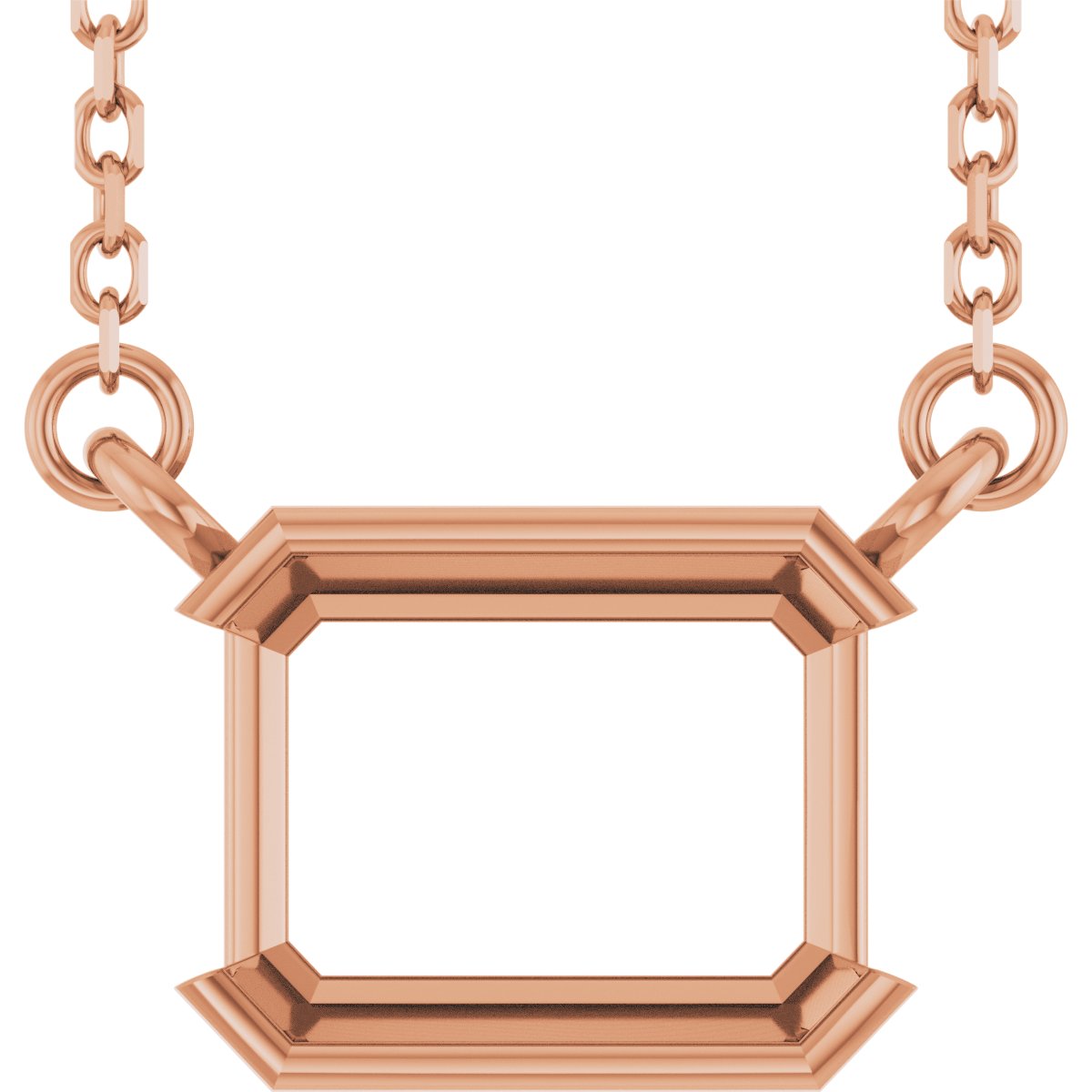 Half-Bezel Solitaire Necklace or Center