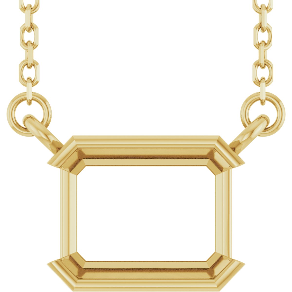 Half-Bezel Solitaire Necklace or Center