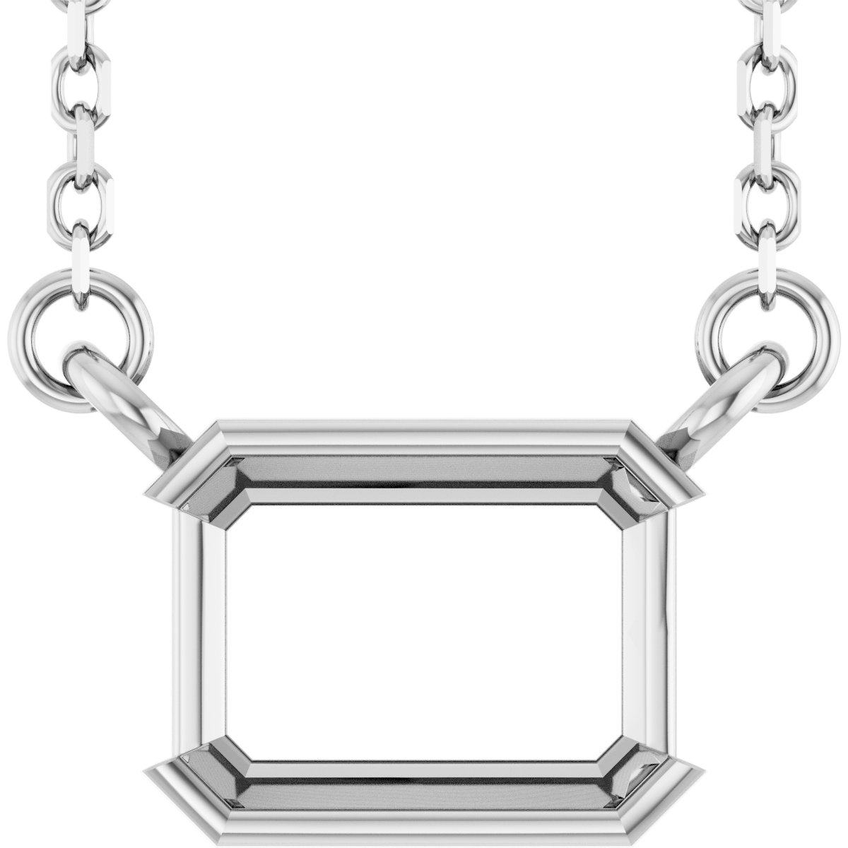 Half-Bezel Solitaire Necklace or Center