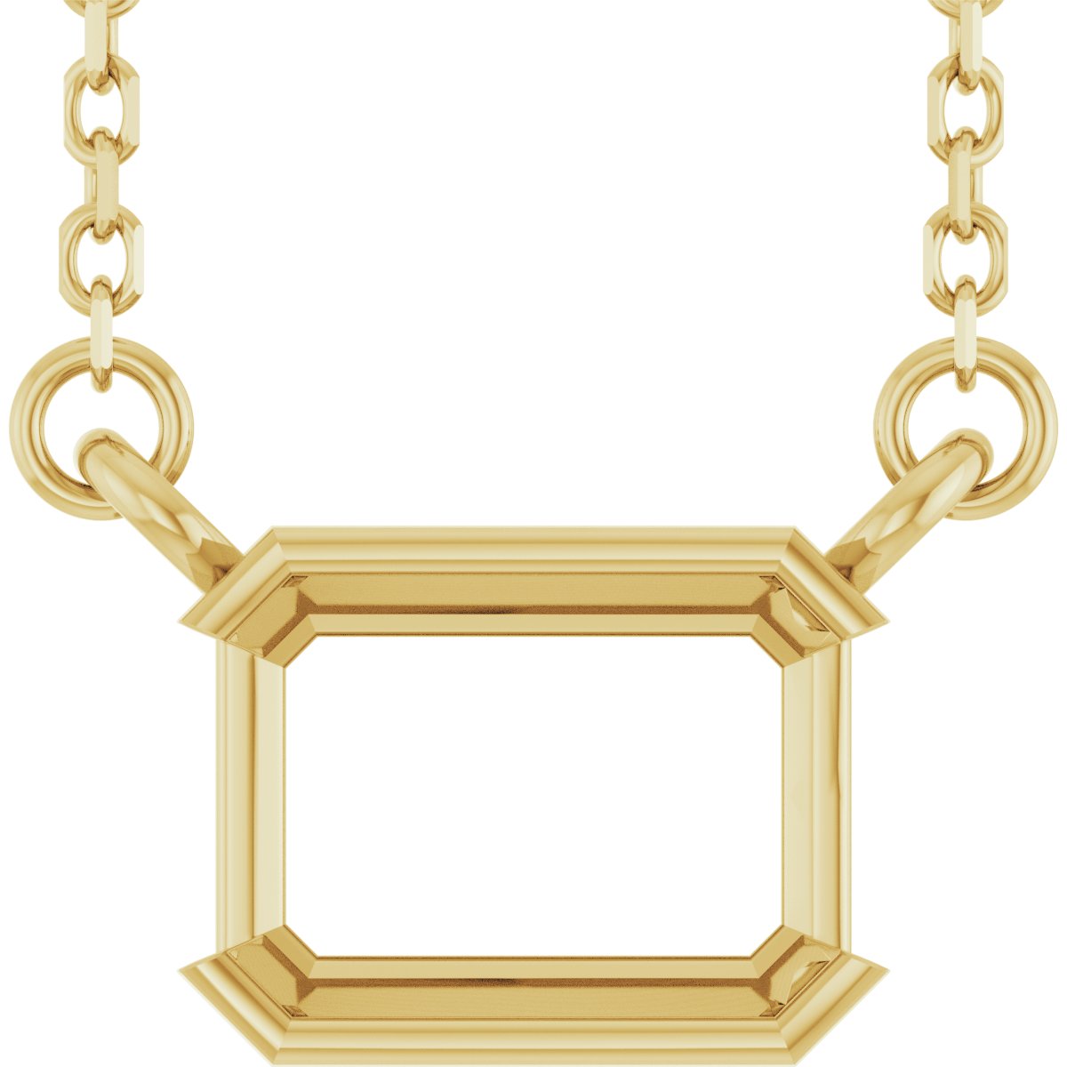 Half-Bezel Solitaire Necklace or Center