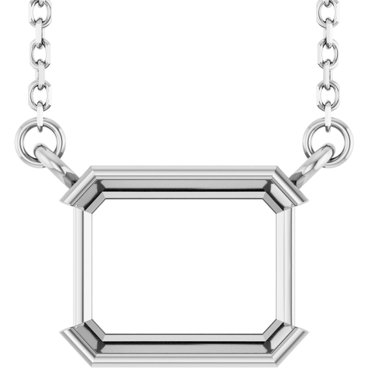 Half-Bezel Solitaire Necklace or Center