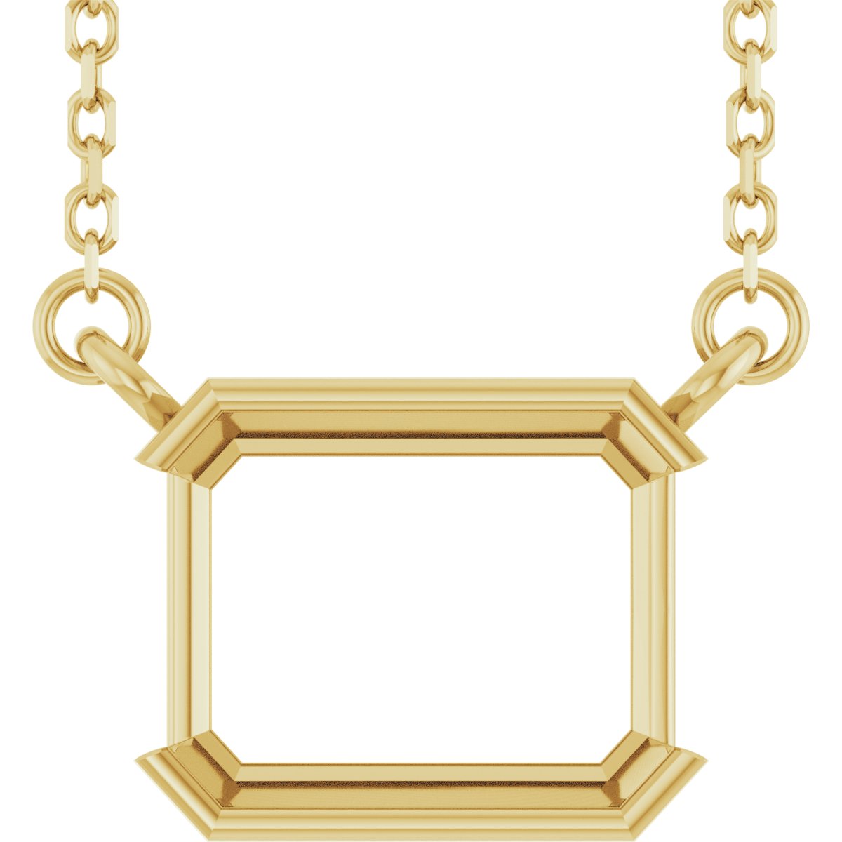 Half-Bezel Solitaire Necklace or Center