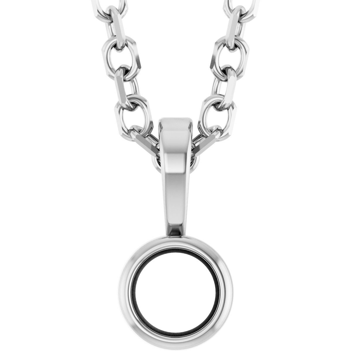 Bezel-Set Solitaire Necklace or Pendant