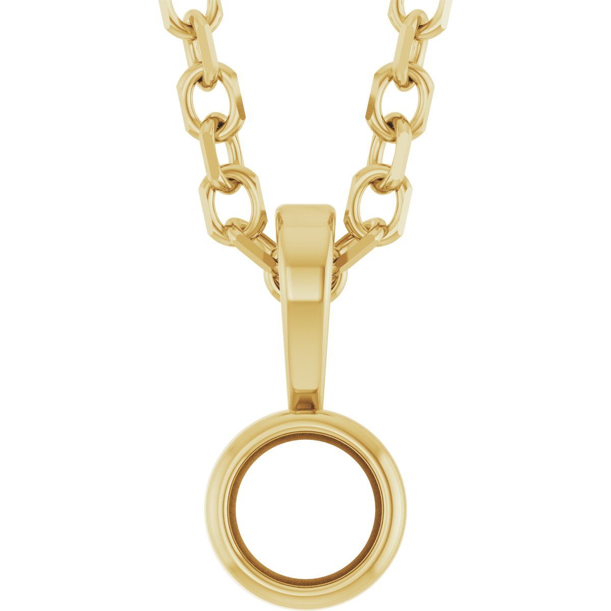 Bezel-Set Solitaire Necklace or Pendant