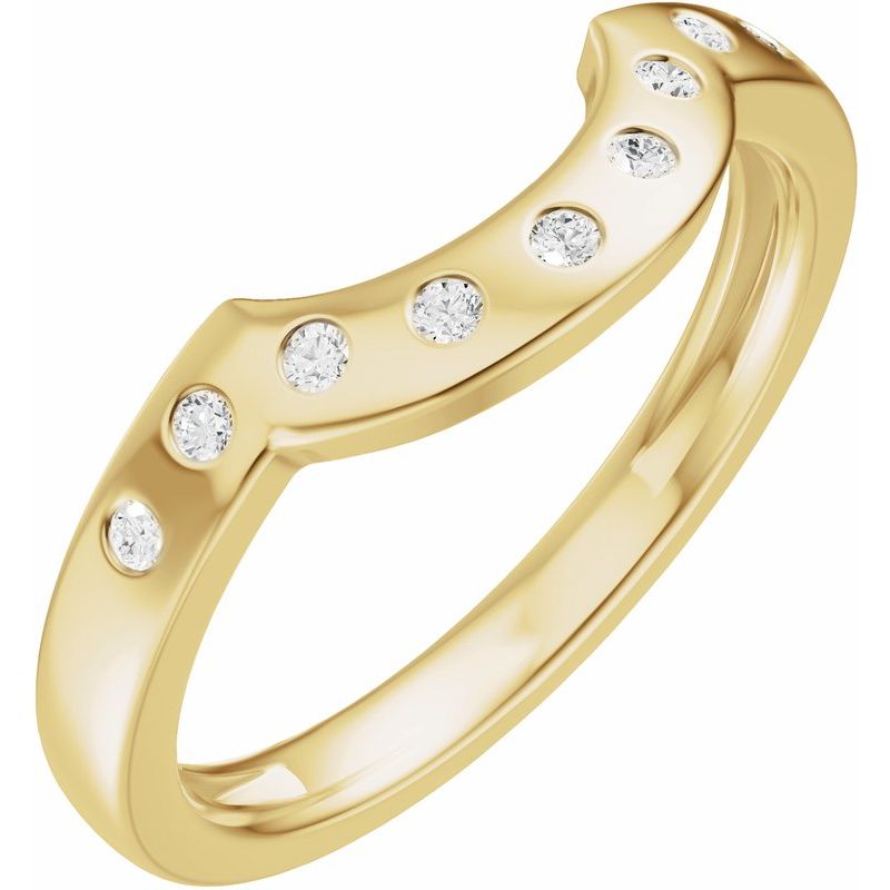 Accented Bezel-Style Engagement Ring or Band