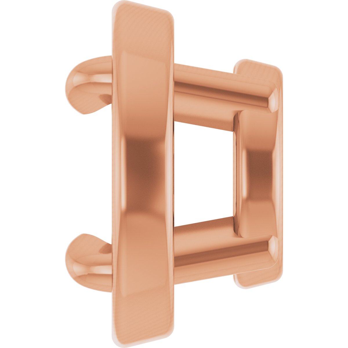 Round 4-Prong Claw Bezel-Style Earring Setting