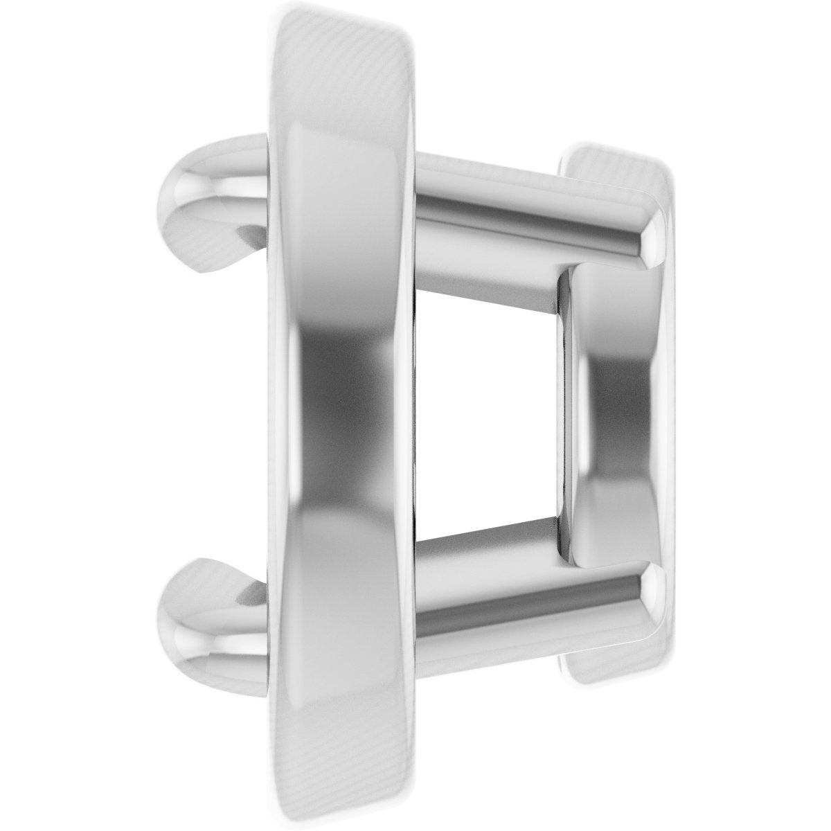 Round 4-Prong Claw Bezel-Style Earring Setting