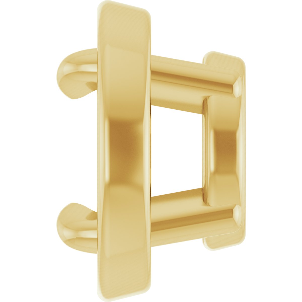 Round 4-Prong Claw Bezel-Style Earring Setting