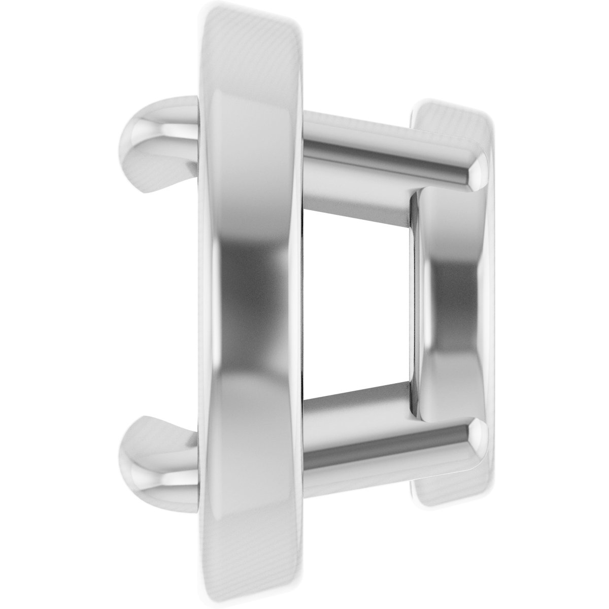 Round 4-Prong Claw Bezel-Style Earring Setting