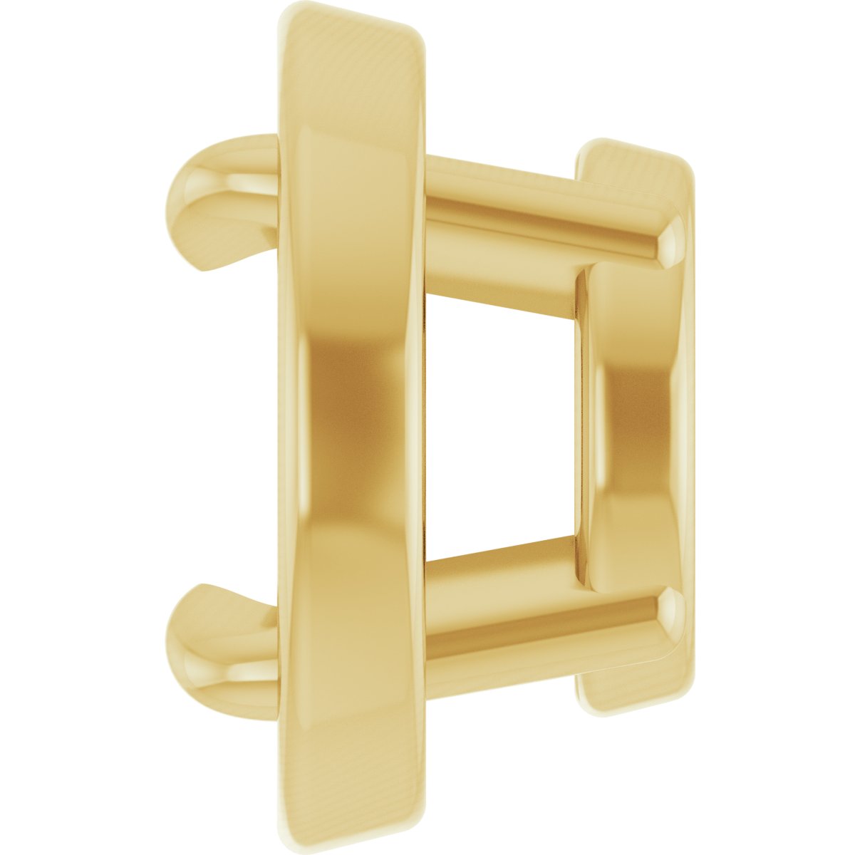 Round 4-Prong Claw Bezel-Style Earring Setting
