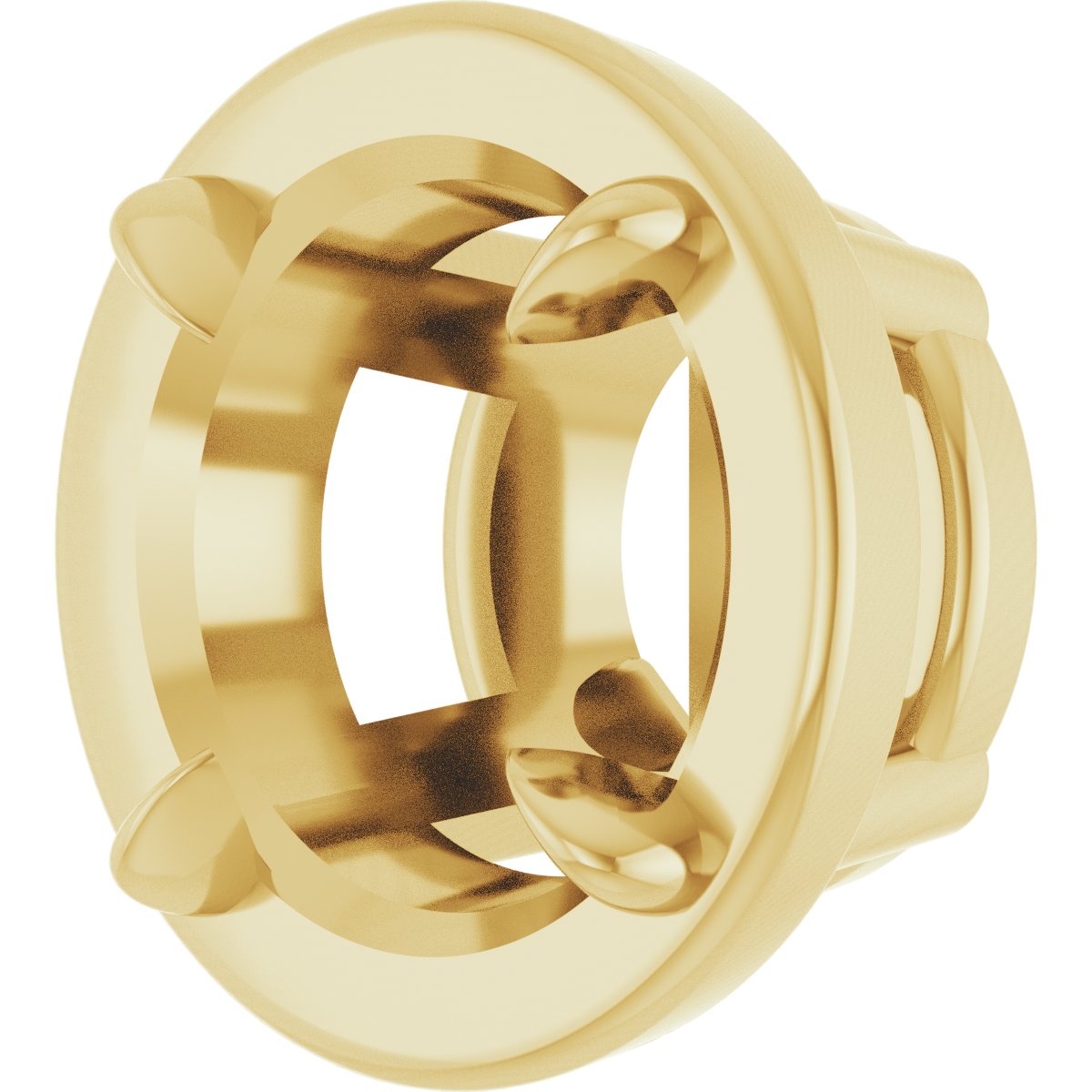 Round 4-Prong Solitaire Earring Setting
