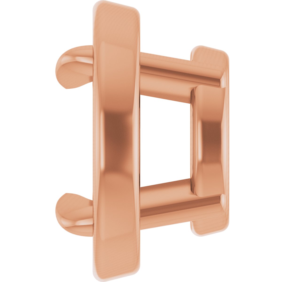 Round 4-Prong Claw Bezel-Style Earring Setting