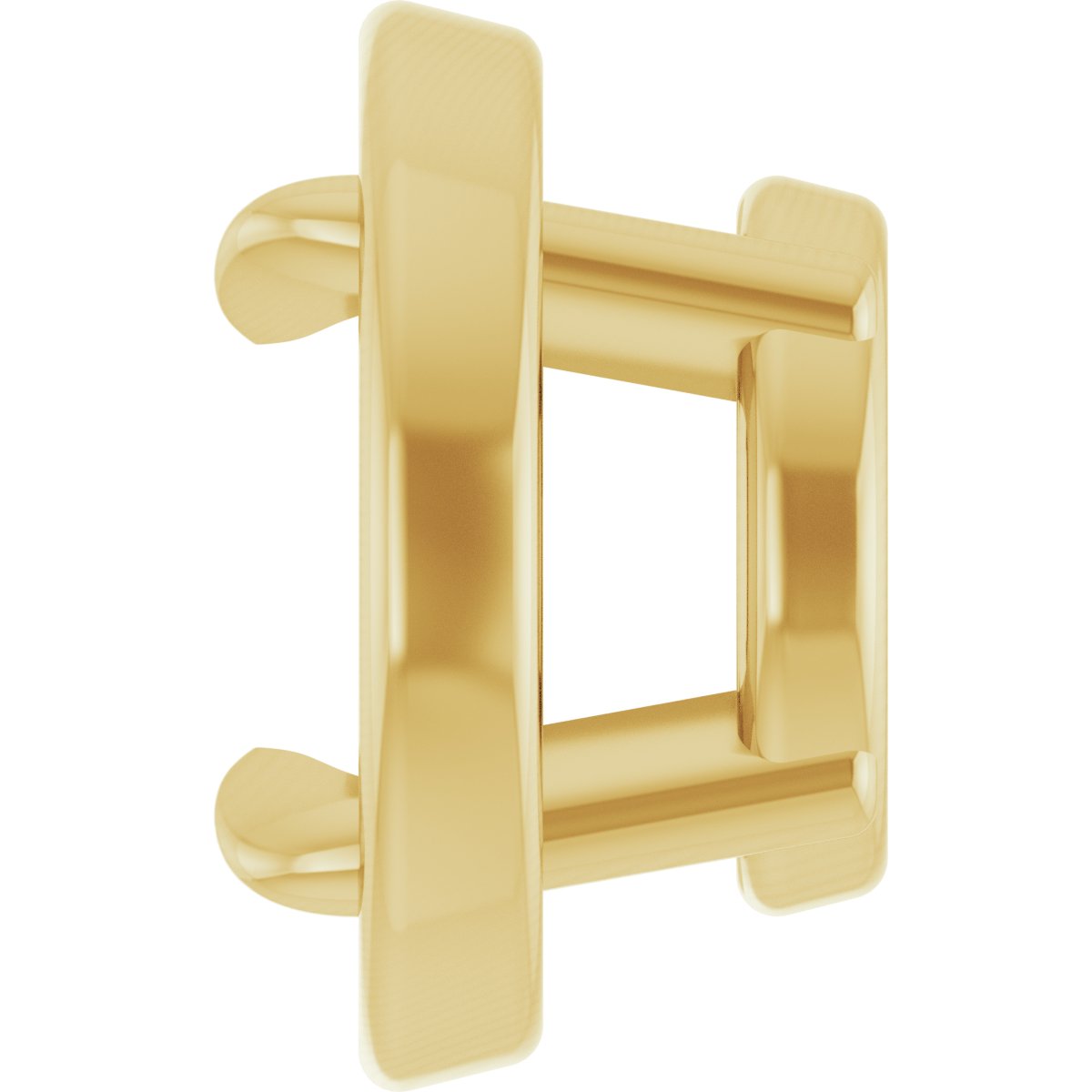 Round 4-Prong Claw Bezel-Style Earring Setting