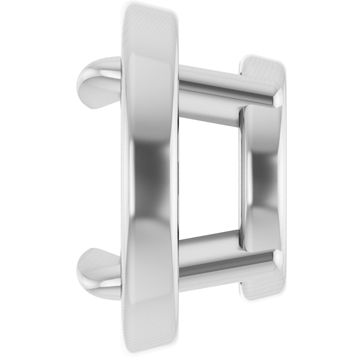 Round 4-Prong Claw Bezel-Style Earring Setting