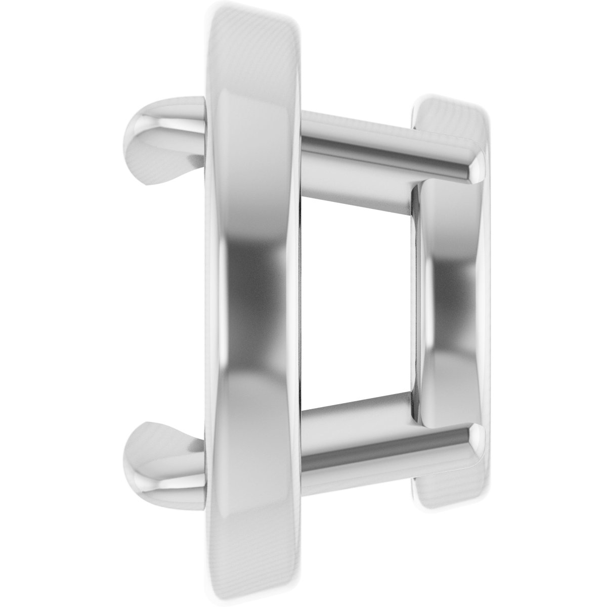 Round 4-Prong Claw Bezel-Style Earring Setting