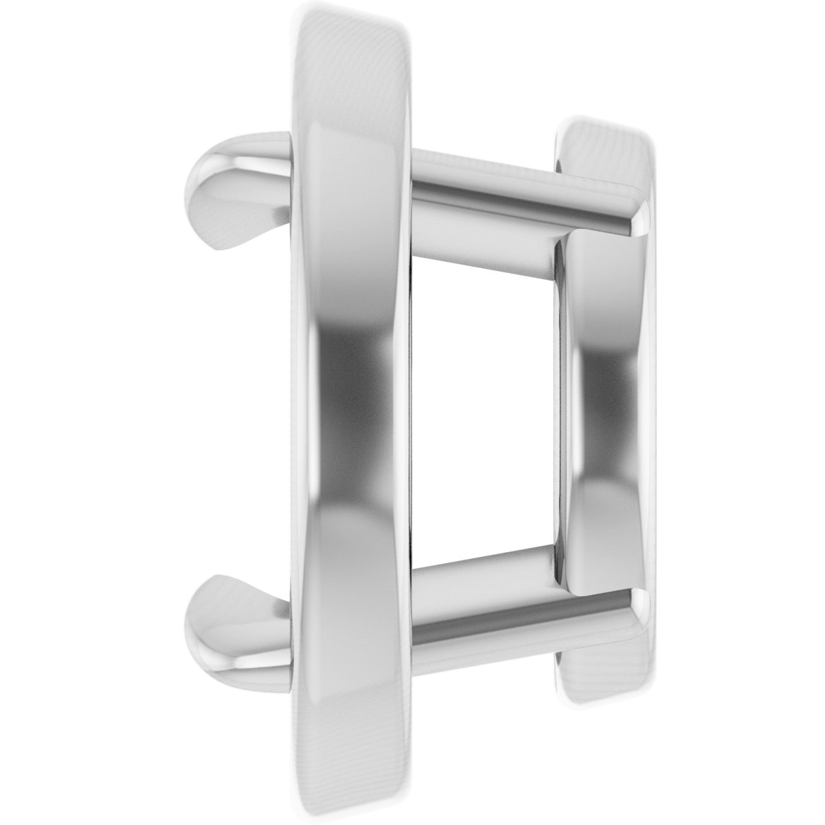 Round 4-Prong Claw Bezel-Style Earring Setting