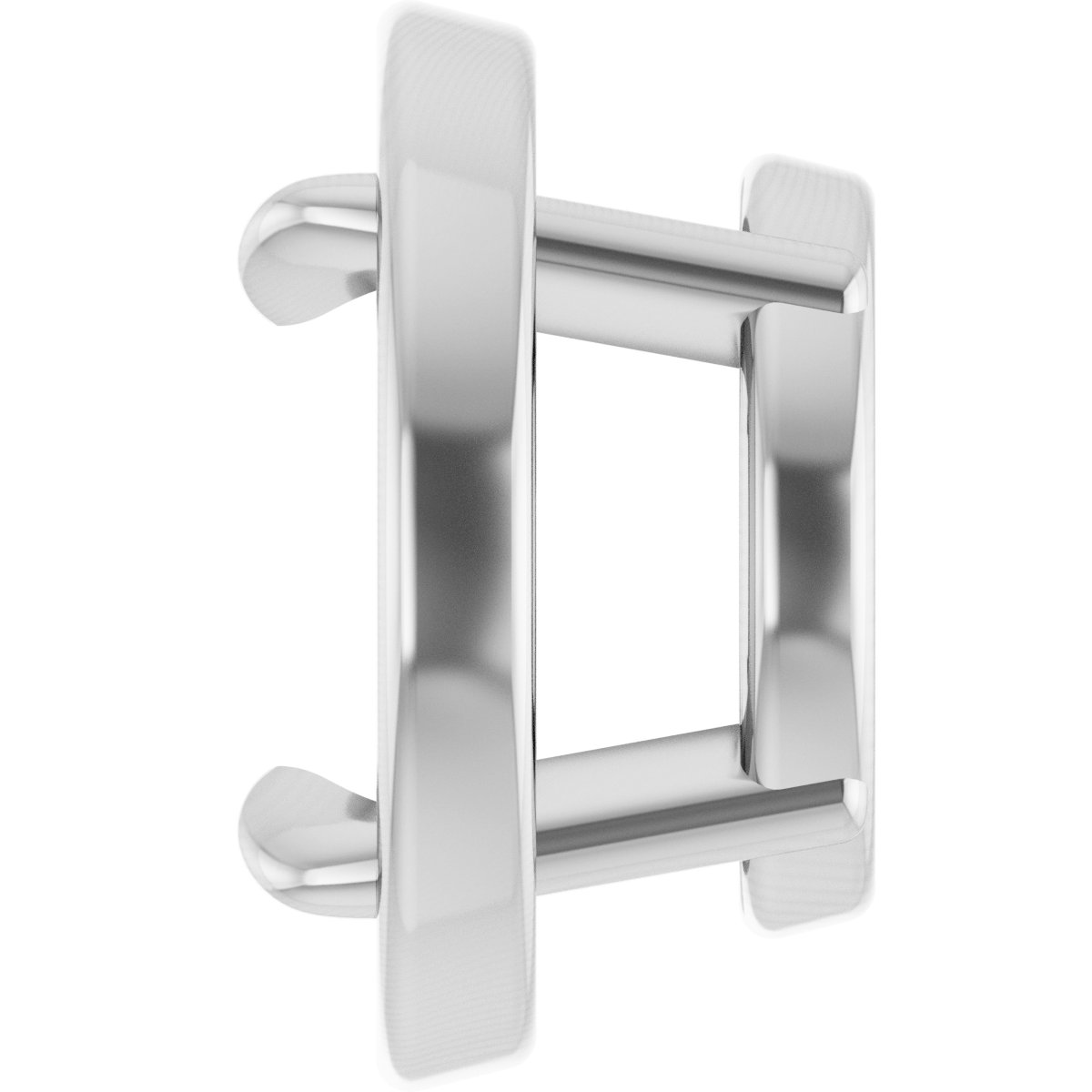 Round 4-Prong Claw Bezel-Style Earring Setting