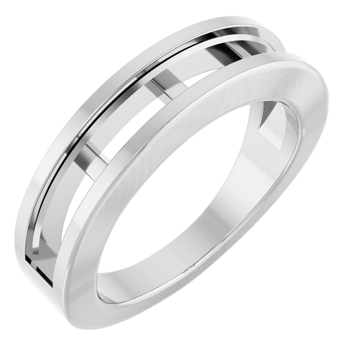 Channel-Set Tapered Anniversary Band