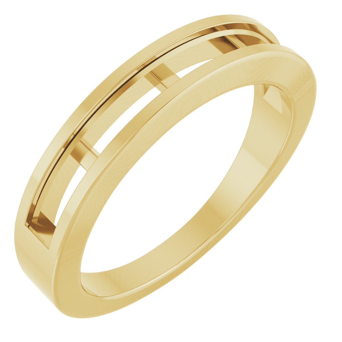 Channel-Set Tapered Anniversary Band