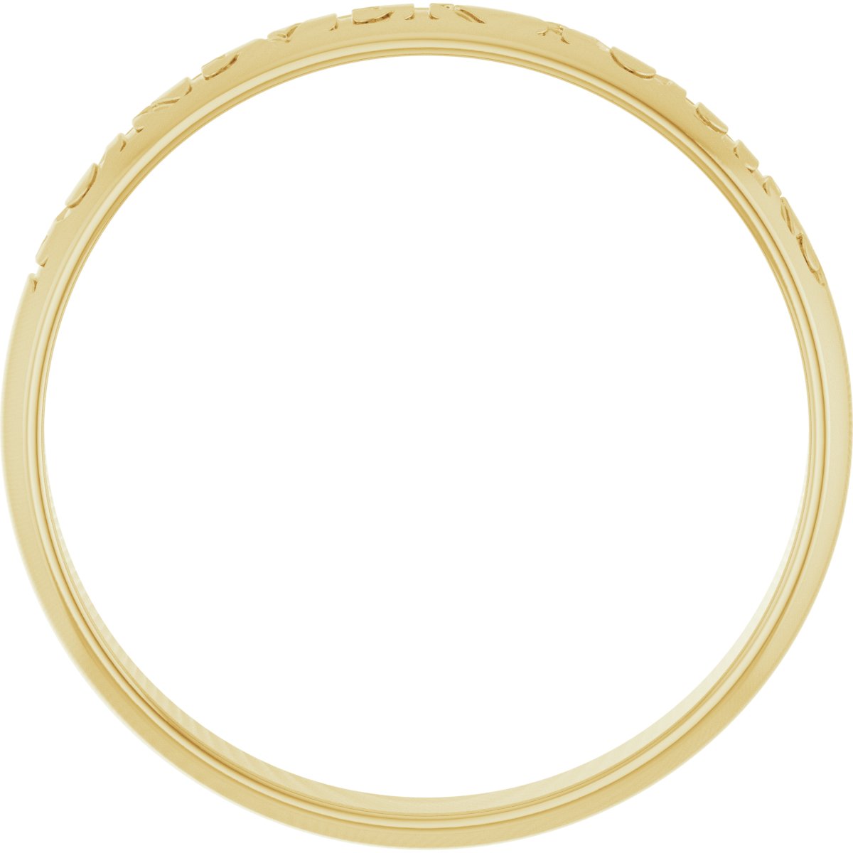 Alternative view of Forever Yours Engraved Band – 10K Yellow Gold