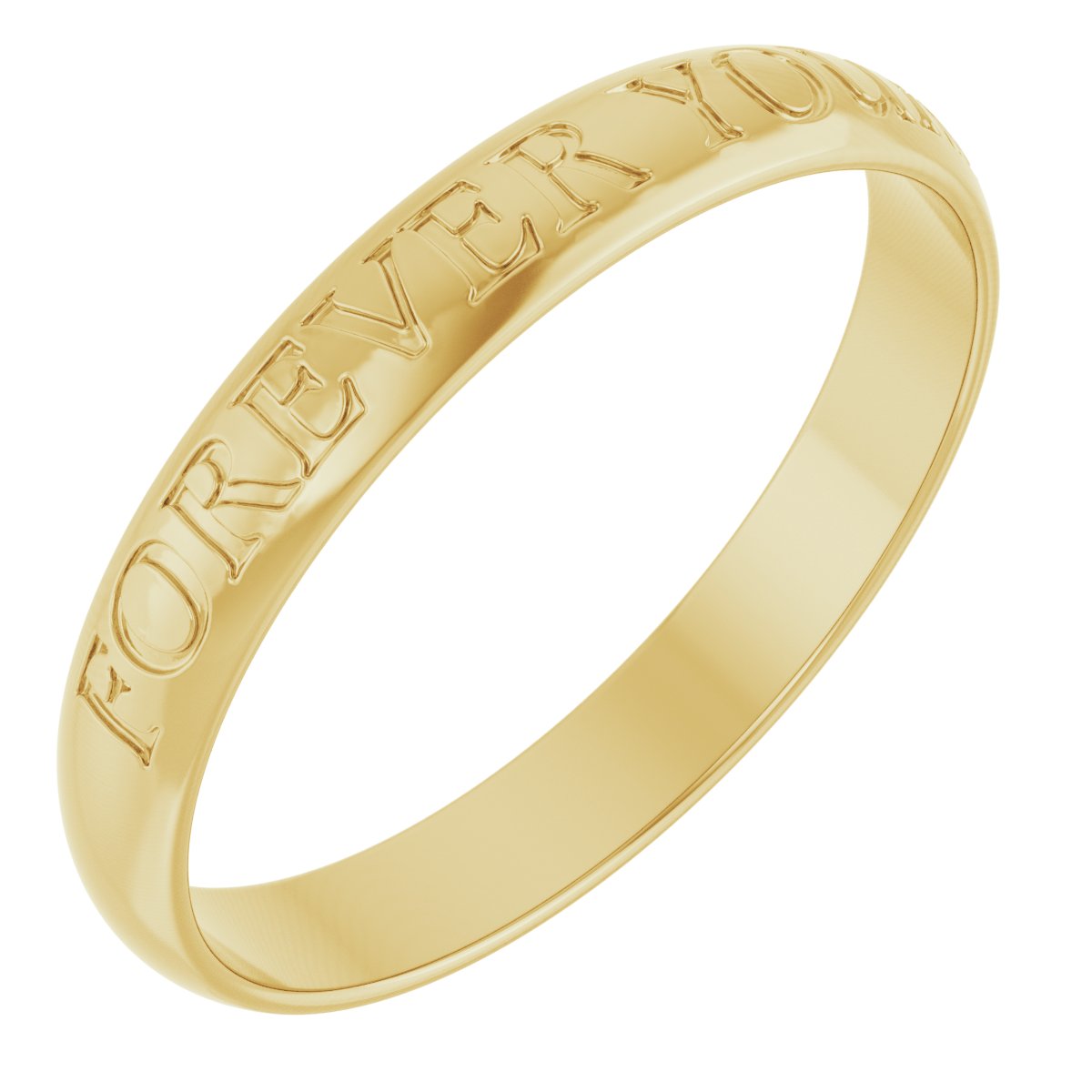 Forever Yours Engraved Band – 10K Yellow Gold