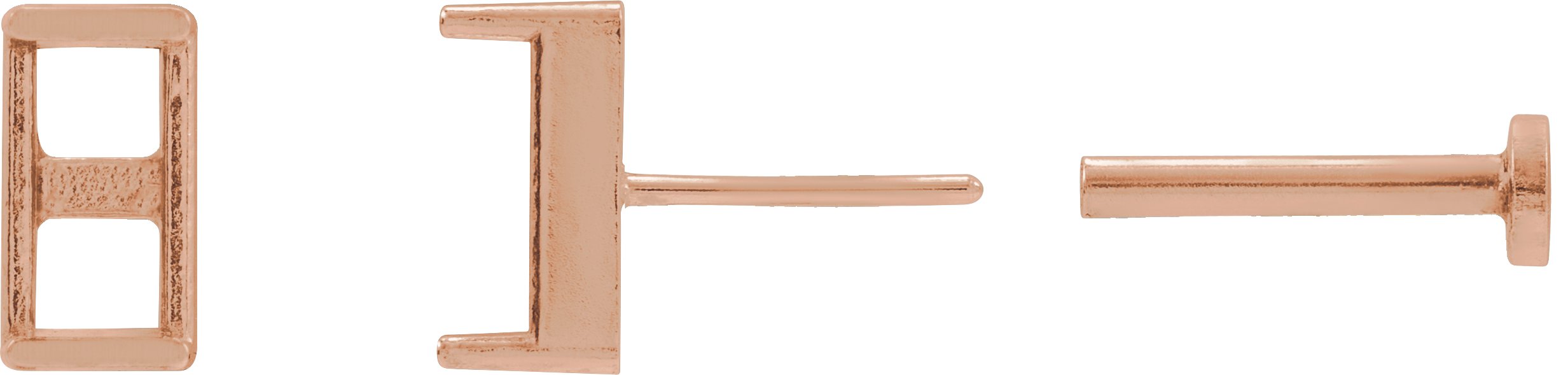 Straight Baguette Channel-Set Stud Earrings