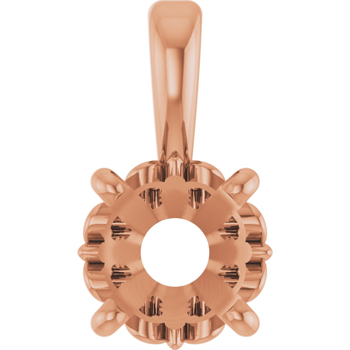 Round 4-Prong Fleur-de-lis Pendant