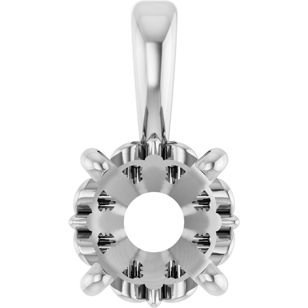 Round 4-Prong Fleur-de-lis Pendant